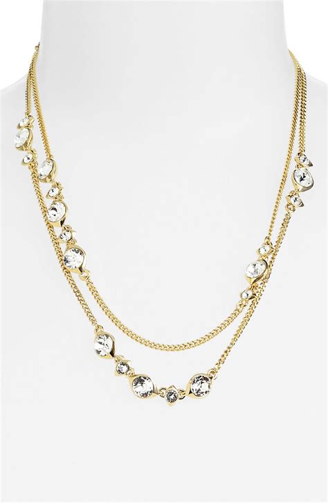 givenchy long crystal necklace|givenchy crystal pendant necklace.